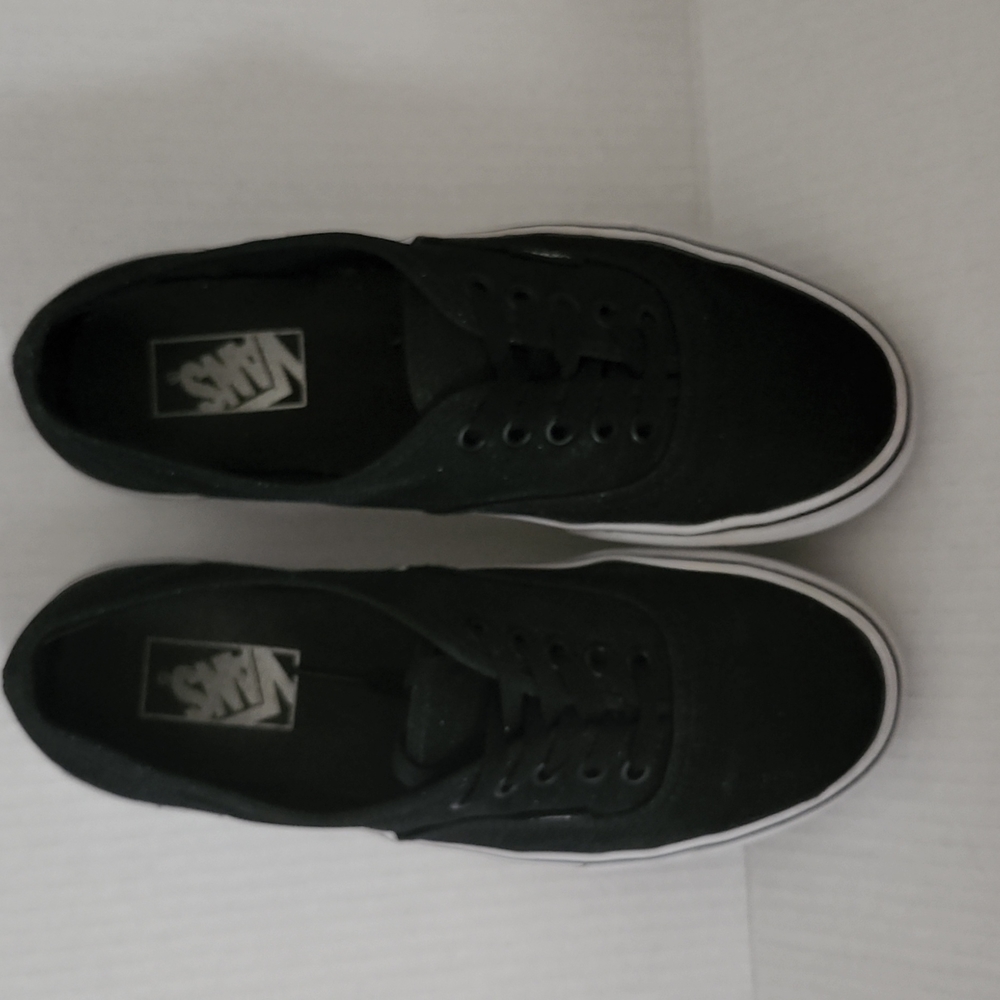 Vans Black Canvas sparkly lace ups Womens 9